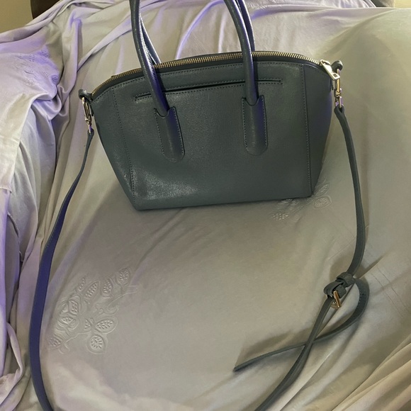 Furla Handbags - Furla blue hand bag clean inside and outside